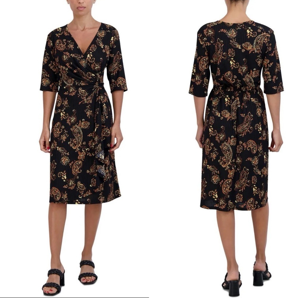 🌻Signature Floral Wrap Dress